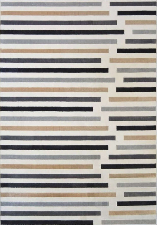 Abstract Multicolour Stripe Rug | R469A