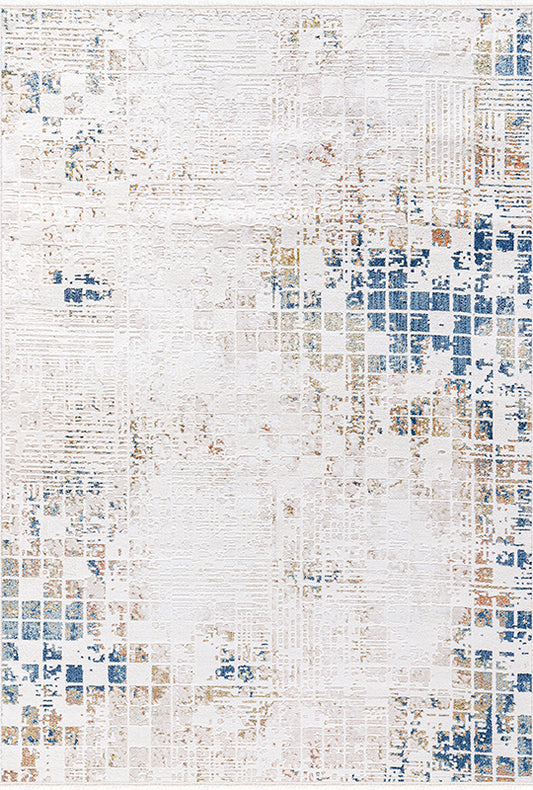 Rugs Depot Cream Modern Zenta ZN001 Area Rug – Acrylic and Polyester, Non‑Shed, Easy‑Clean, Durable | Bedroom, Study, Kids Room, Entryway