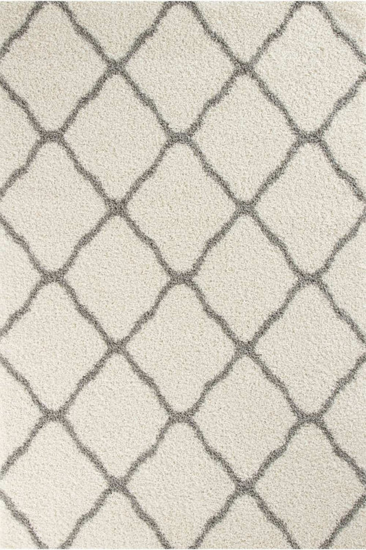 Moroccan Ivory Shaggy Rug | 700