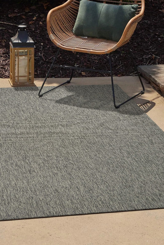 RUGS DEPOT Indoor and Outdoor Rug for Kitchen Living Room Backyard, Deck, Picnic, Beach, Caravans and Camping | Water and UV Resistant | Low Pile (Grey White, 120X180 CM)