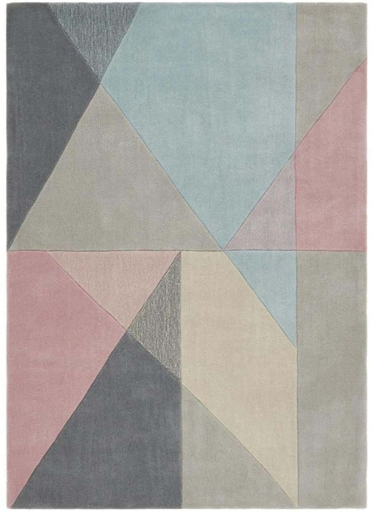Trio Multi Pastel Geometric Rug