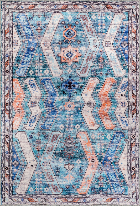 Rugs Depot Ð Kilim Red Medallion Washable Rug Ð Design NL1015