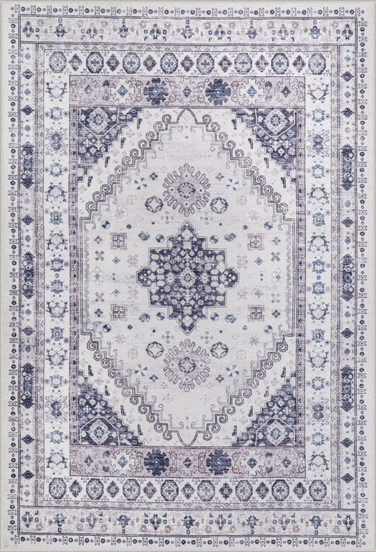 Rugs Depot - Modern Beige Floral Washable Rug - Design KELIM2001