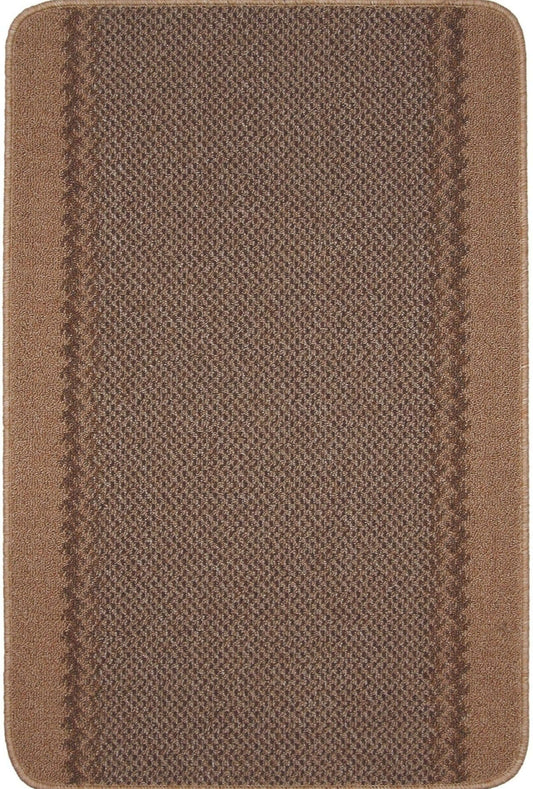 Washable Bordered Beige Rug | 116B