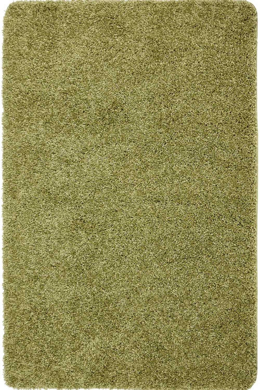 Washable Olive Green Shaggy Rug
