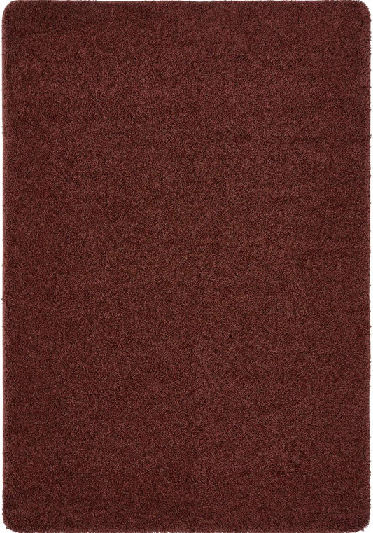 Washable Ox Red Shaggy Rug