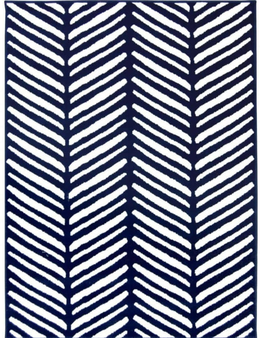 Maestro Herringbone Blue Rug