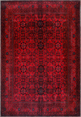 Rugs Depot RW1001 – Machine Washable Red Afghan Pattern Area Rug | Traditional Oriental Geometric Design for Living Room, Bedroom & Office