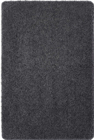 Washable Charcoal Shaggy Rug
