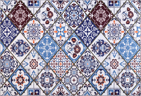 Rugs Depot Modern Beige Floral Washable Rug Design 4002