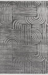 Rugs Depot Anthracite Modern Boyut BY044 Area Rug – Polypropylene and Polyester, Bedroom, Study, Kids Room, Entryway