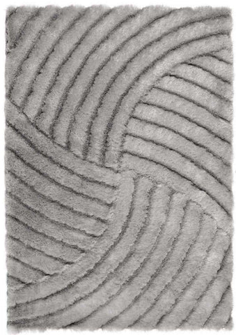 Dallas Silver Grey Shaggy Rug