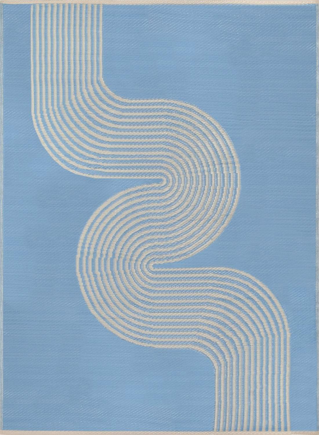 Urban Outdoor Rug Blue & Beige | 1010 — top view