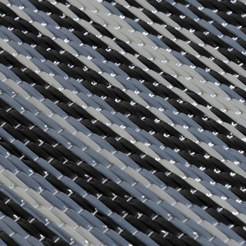 Rainbow Outdoor Rug Dark Grey | 1020
