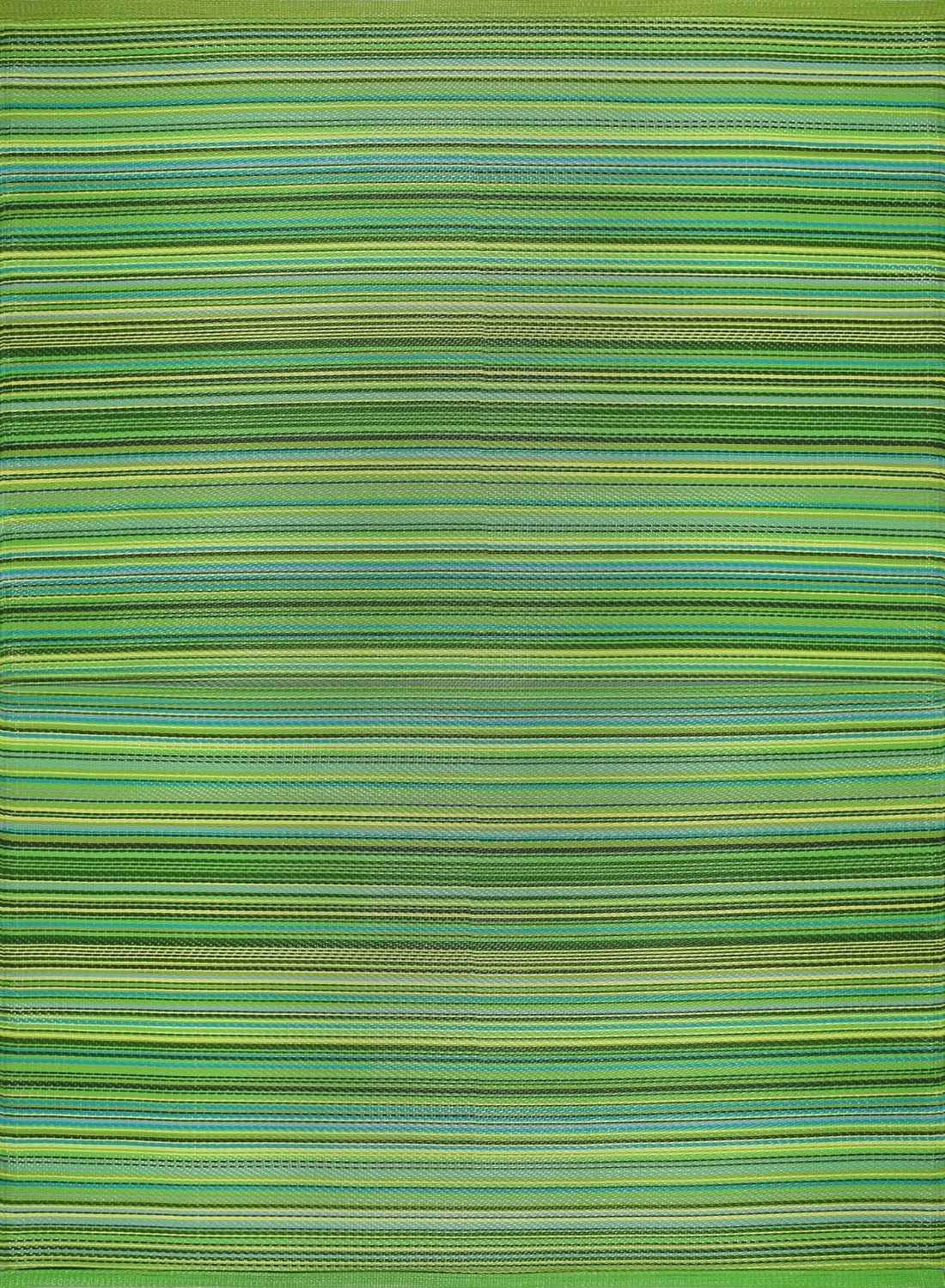 Rainbow Outdoor Rug Green | 1020 — top view