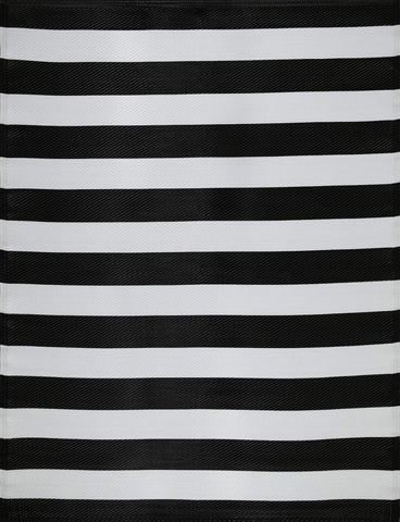 Rainbow Outdoor Rug Black & White | 1030