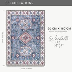 Rugs Depot - Tribal Multicolor Geometric Washable Rug, Design NL1016