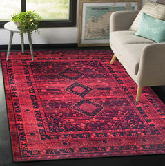 Rugs Depot RW1009 – Machine Washable Red Tribal Medallion Rug | Oriental Geometric Carpet for Living Room, Bedroom & Office