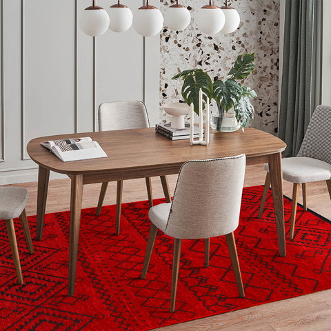 Machine Washable Rug RW1801 – RED Soft Chenille