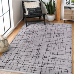 Machine Washable Rug NT201 – GREY Soft Chenille