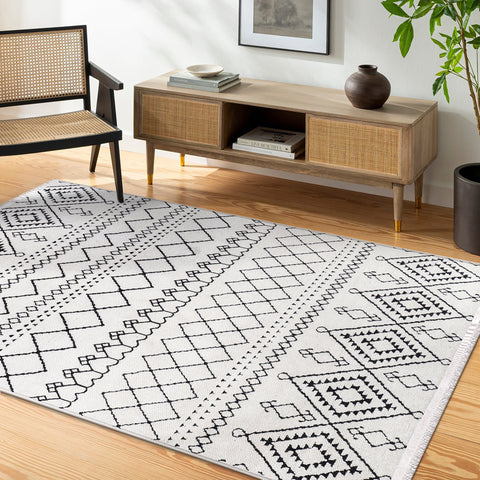 Machine Washable Rug RW1801 – WHITE Soft Chenille