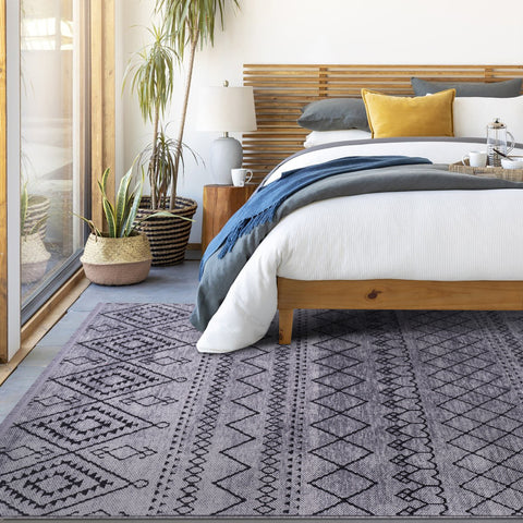 Machine Washable Rug RW1801 – DARK GRAY Soft Chenille