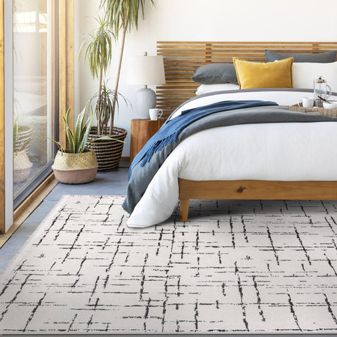 Machine Washable Rug NT201 – WHITE Soft Chenille