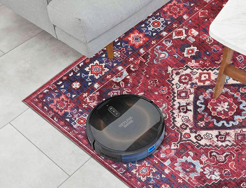 Rugs Depot Geometric Black & White Patchwork Washable Rug Design 1307