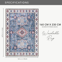 Rugs Depot - Tribal Multicolor Geometric Washable Rug, Design NL1016