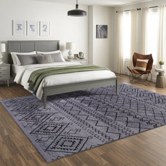 Machine Washable Rug RW1801 – DARK GRAY Soft Chenille