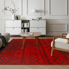 Machine Washable Rug RW1801 – RED Soft Chenille