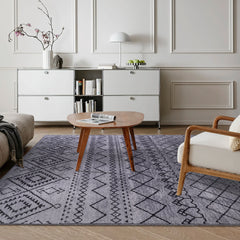 Machine Washable Rug RW1801 – DARK GRAY Soft Chenille