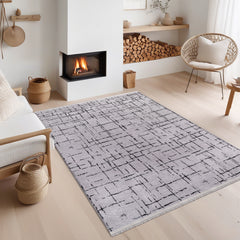 Machine Washable Rug NT201 – GREY Soft Chenille