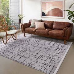 Machine Washable Rug NT201 – GREY Soft Chenille