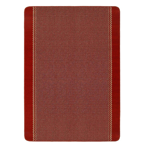 Washable Designer Bordered Red Rug | 116R