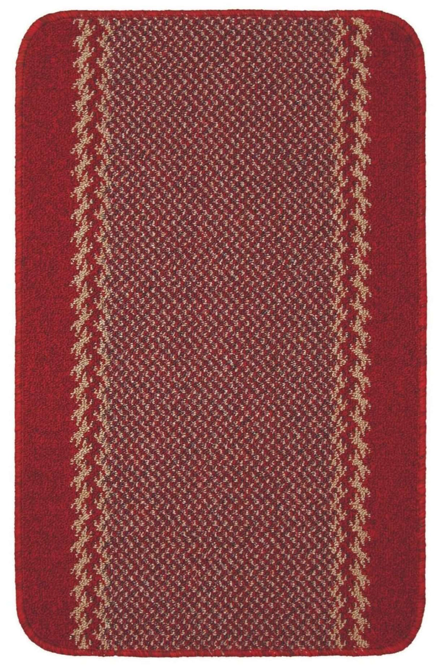 Washable Designer Bordered Red Rug | 116R