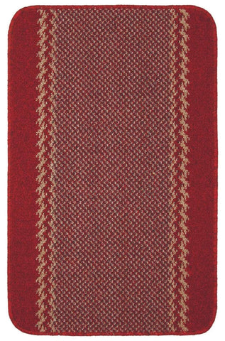 Washable Designer Bordered Red Rug | 116R