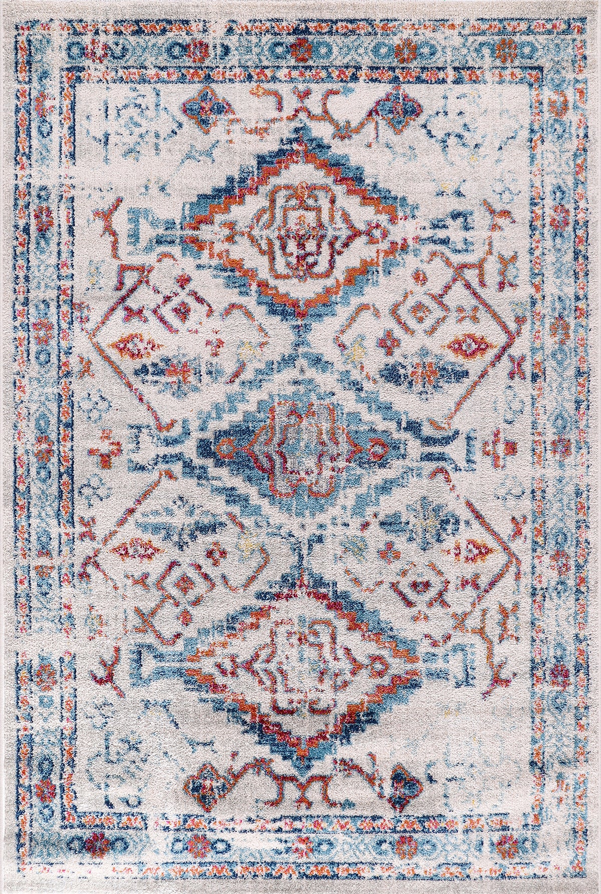 Vintage Area Rug 7661 – Tribal Distressed Terracotta