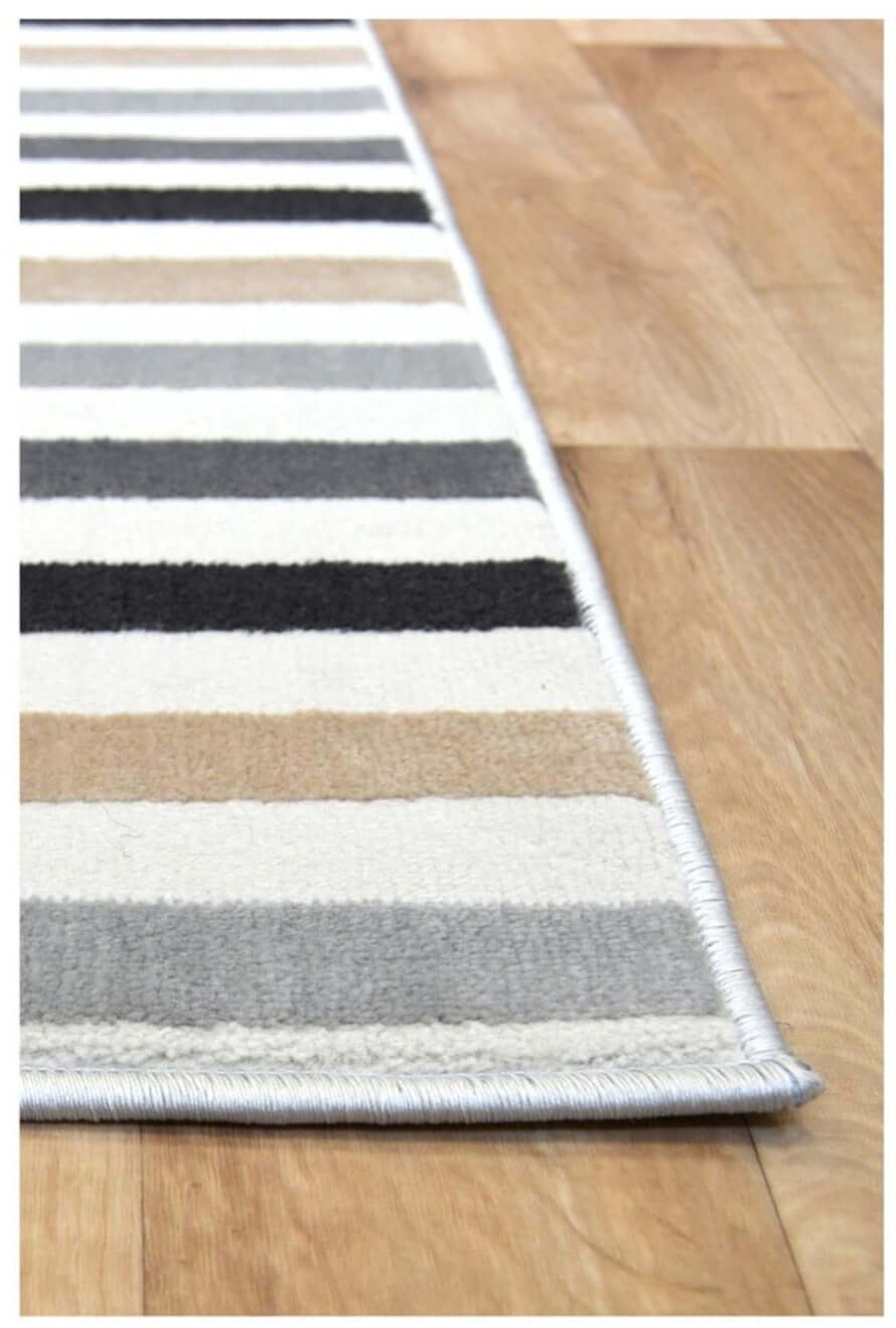 Abstract Multicolour Stripe Rug | R469A — room photo 5