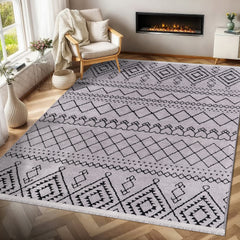 Machine Washable Rug RW1801 – GRAY Soft Chenille