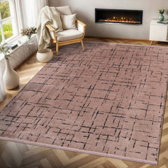 Machine Washable Rug NT201 – BROWN Soft Chenille