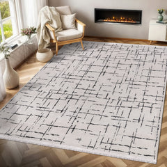 Machine Washable Rug NT201 – WHITE Soft Chenille