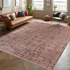 Machine Washable Rug NT201 – BROWN Soft Chenille