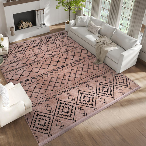 Machine Washable Rug RW1801 – BROWN Soft Chenille