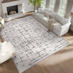 Machine Washable Rug NT201 – WHITE Soft Chenille
