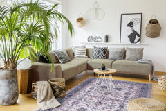 Rugs Depot Kilim Red Medallion Washable Rug Design LD0015