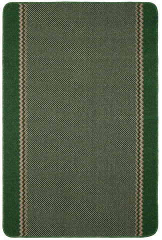 Washable Designer Bordered Green Rug | 116Gr