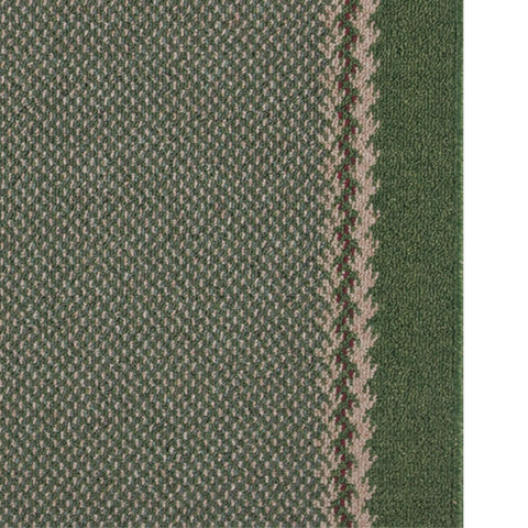 Washable Designer Bordered Green Rug | 116Gr