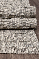Rugs Depot Grey Kilim Flatweave Bravvo BR005 Area Rug – Durable Synthetic Fibres, Bedroom, Study, Kids Room, Entryway