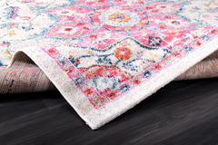 Vintage Area Rug 7665 – Pink Medallion Boho